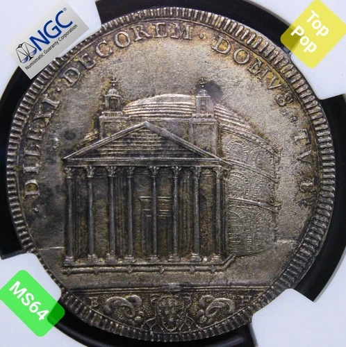 1711 ITALY. Papal States. 1/2 Piastre, Year 11 (1711). NGC MS-64. top pop