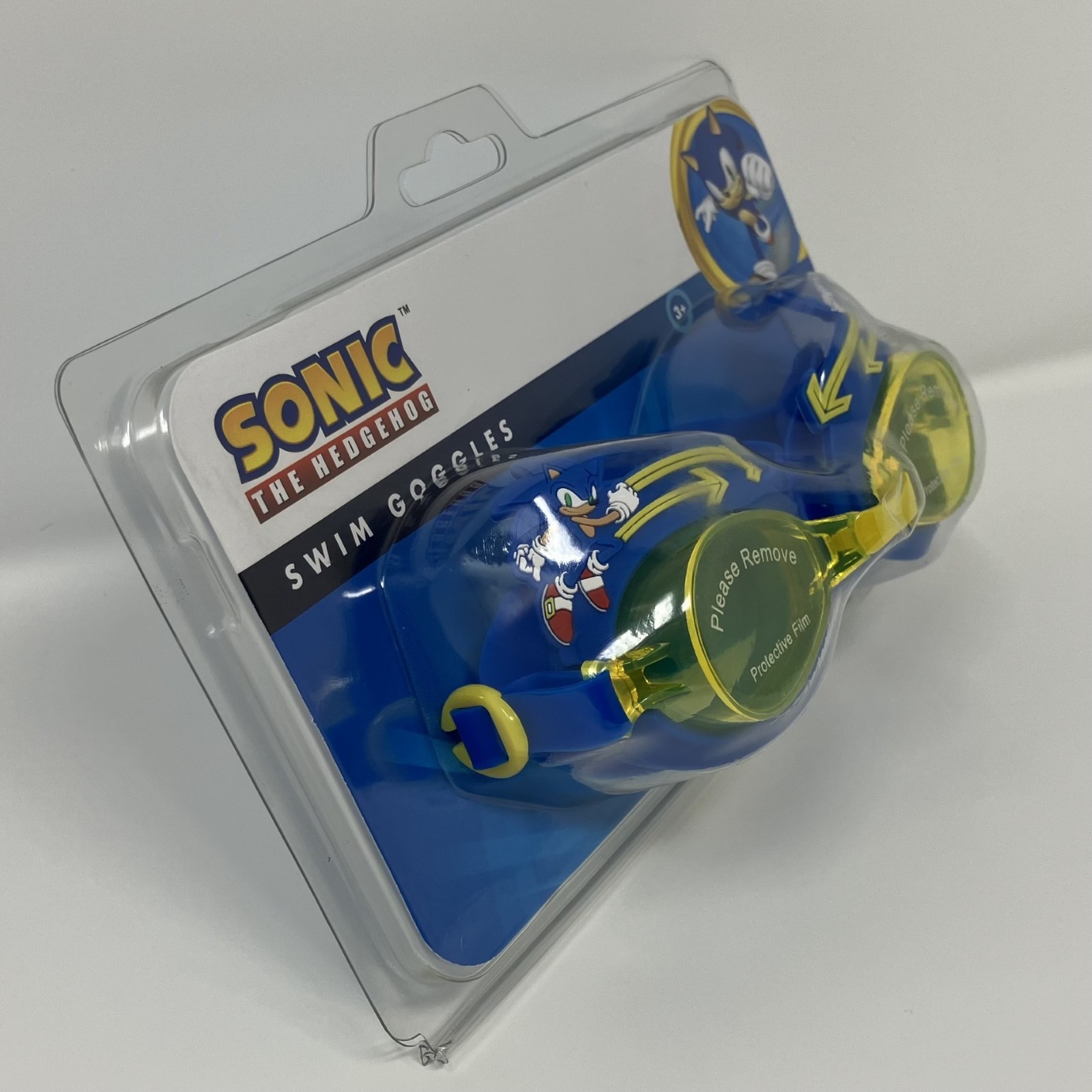 Sonic The Hedgehog Swim Goggles Kids 3+ Anti-Fog Adjustable Strap SEGA New