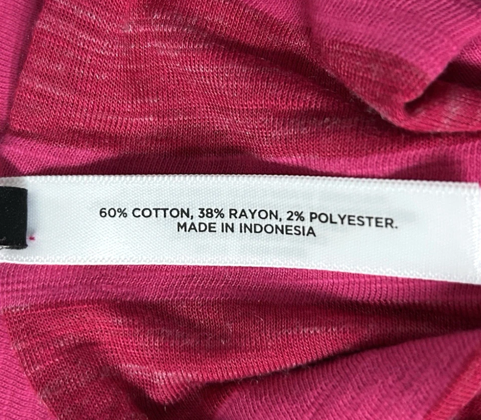 TALBOTS Mezcla Algodón JERSEY INFINITY LAOP BUFANDA Rosa y Rojo Rayas 9x35" PLANA Foto 3 de 3