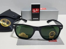 Ray-Ban 2140 Sunglasses Black frame with 50mm green lenses Unisex Brand New-