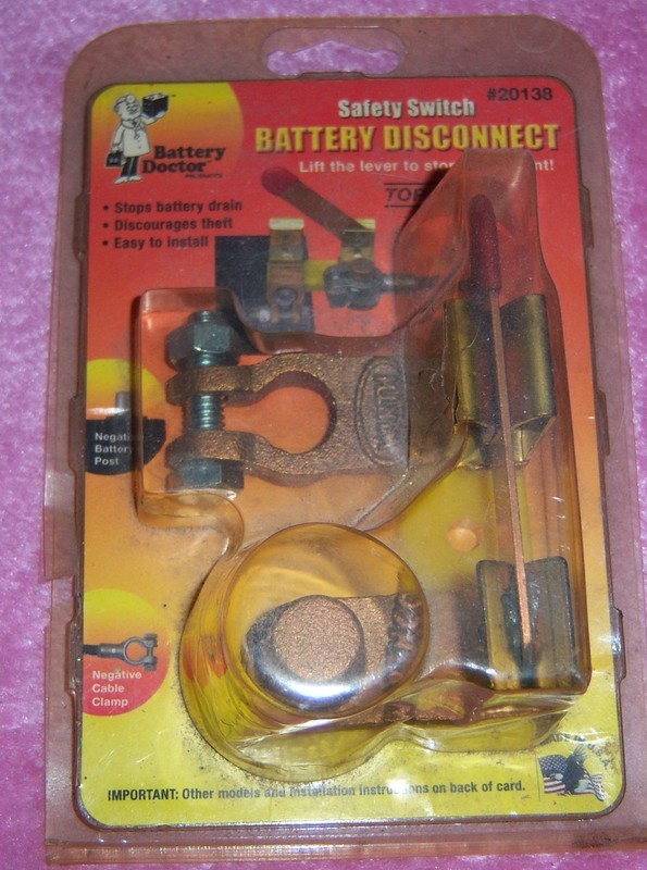 Wirth Co. Battery Doctor Safety Switch Battery Disconnect Model 20138