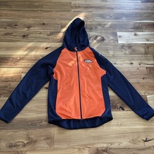 Denver Broncos Full Zip Hoodie Boys Youth XL 16/18 Blue Orange NFL Football