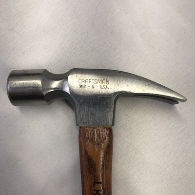 Vintage Craftsman 38071 M Series D9 10 oz Straight Claw Rip Hammer USA DIYers