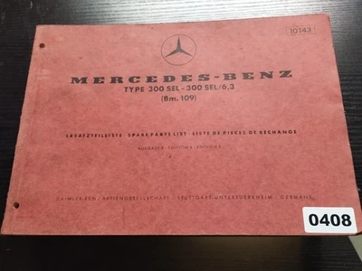 408 Mercedes Benz Ersatzteilliste 300 SEL - 300 SEL 6.3 03/1968 10143 - Bild 1 von 4