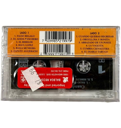 VAQUEROS MUSICAL Cuando Quieras Regresar Cassette Music Tape, 1997 Mexico Import - Picture 2 of 4