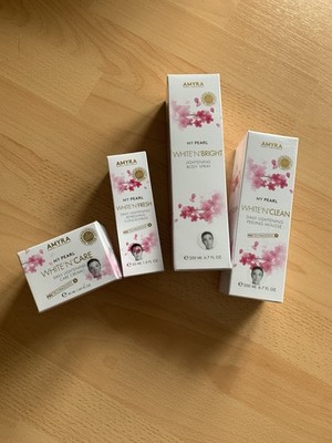 Amyra My Pearl White n bright/clean/care/fresh Kosmetik 4er Set Hautpflege Body