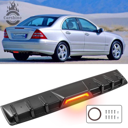 For Mercedes Benz W203 W204 W205 Rear Bumper Diffuser Lip LED Brake ...
