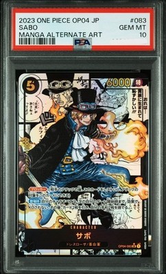 PSA 10 Sabo OP04-083 SR Manga Alt Art Kingdoms of Intrigue One