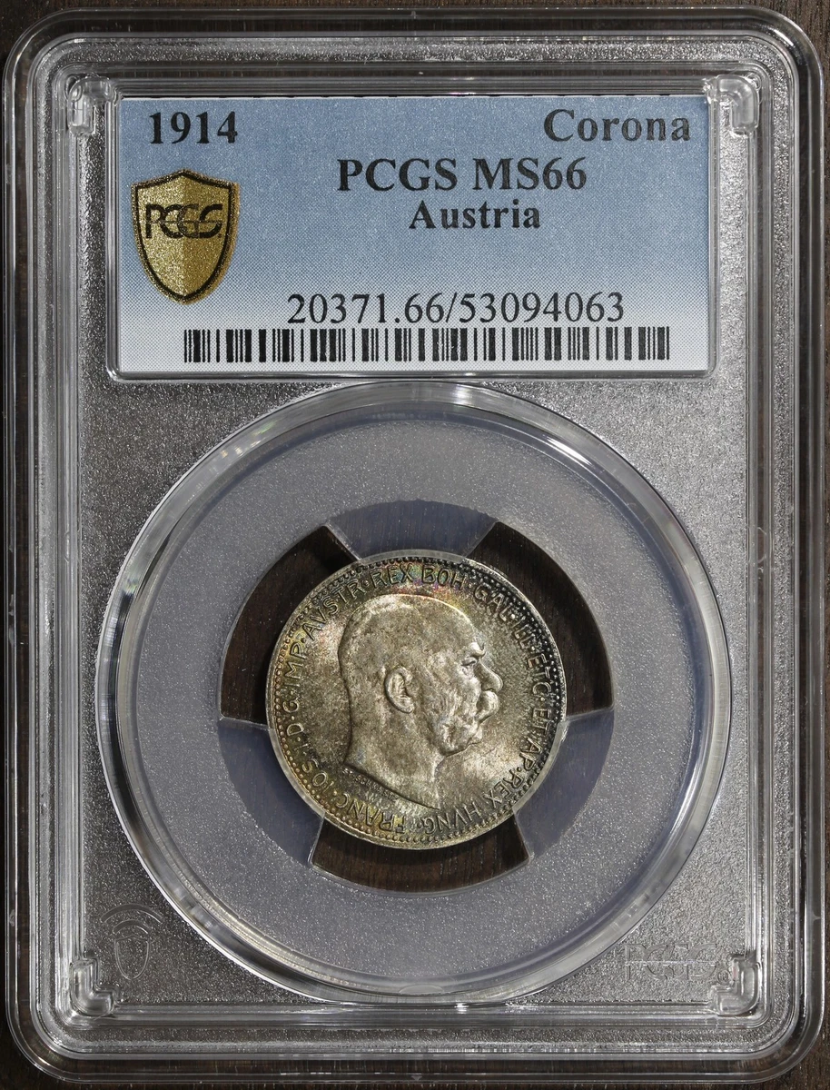 1914年オーストリア コロナ 銀貨　PCGS MS64 1914 Year Austrian Coins for sale | eBay