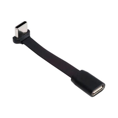 Angled Ultra Slim Flat USB-C Type-C Male to Female Extension Power USB2.0 Cable