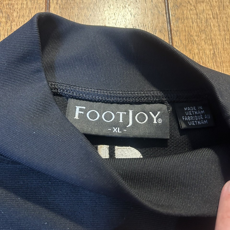 Footjoy Mens XL Black Mock Turtleneck Long Sleeve Golf Shirt Robert