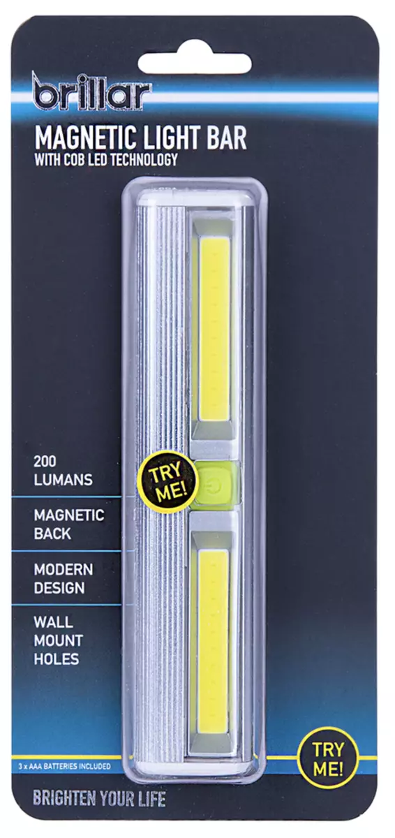Brillar Magnetic Light Bar Night Strip Battery Operated included