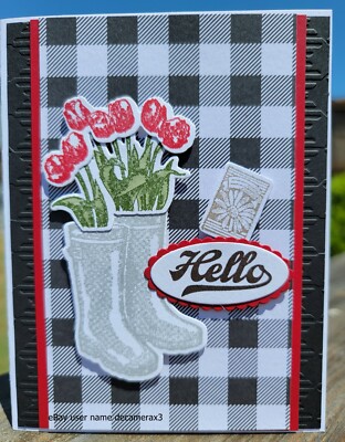 HELLO, THANK YOU, Handmade Card Kit, STAMPIN' UP Flowering Rain Boots