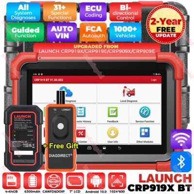2025 LAUNCH CRP123X Elite Code Reader Car Diagnostic Scanner Tool ABS SRS Engine