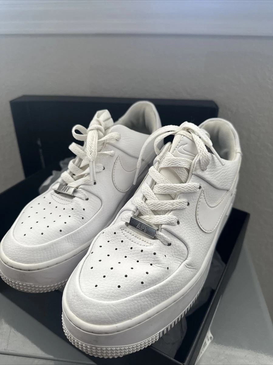 Size 8.5 Nike Air Force 1 Sage Low Triple White W 191887656234