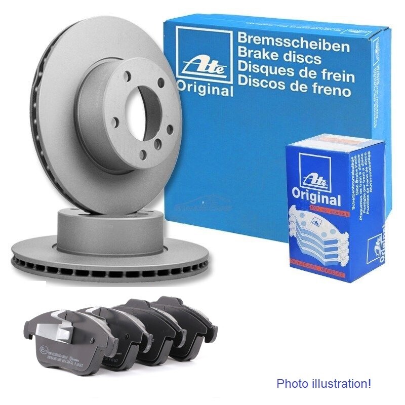 Kit disques frein Ø296 plaquettes avant ATE Renault Grand Scénic 3 1.5 1.9 dCi 2009