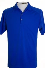 Nike Golf Dri Fit Tour Performance Mens sz S Blue Solid Logo Polo Golf Shirt