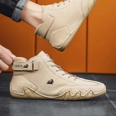 Ankle Boots for Men Outdoor Light Casual Leather Shoes