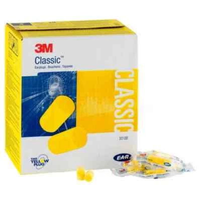 3M E-A-R Classic Disposable Foam Shooting Sleep Ear Plugs Noise Reduction NRR 29