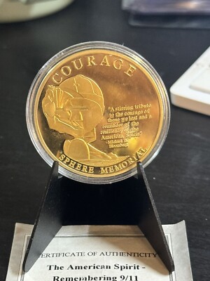 2011 American Spirit Remembering 9/11 Courage Sphere Memorial 24k