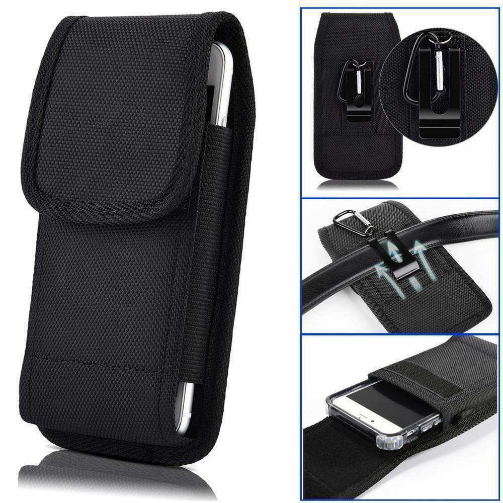 Phone Holster for iPhone 16 15 14 13 12 11 Pro Max Belt Clip Pouch Nylon Case