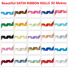 Double Sided Satin Ribbon 100 Yards for Gift Wrapping Craft Wedding Party Decor