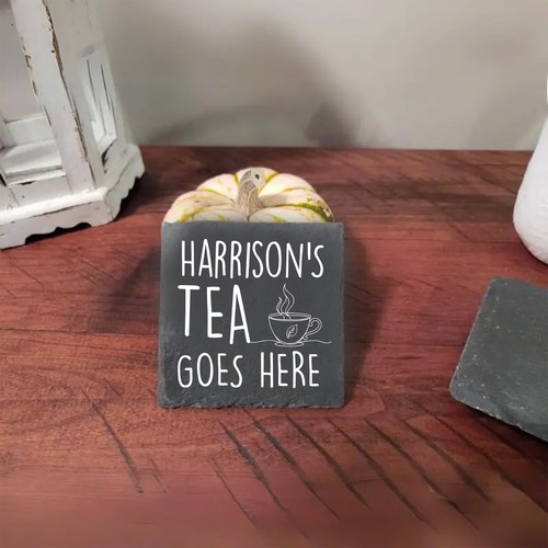 Personalised Slate Coaster With Any Name Christmas Birthday Gifts