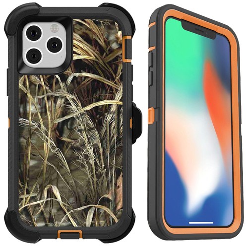 Custodia ibrida iPhone 11 12 13 Pro Max X XS XR mimetica Realtree Forest Defender - Foto 3 di 51