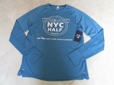 NEW NYC 2020 United Airlines Half Marathon Q Speed Seasonless LS Shirt MENS M