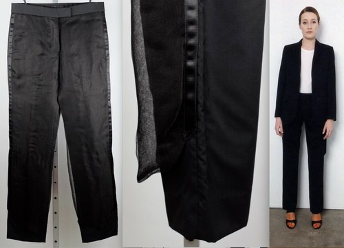black tuxedo pants silk wool | eBay
