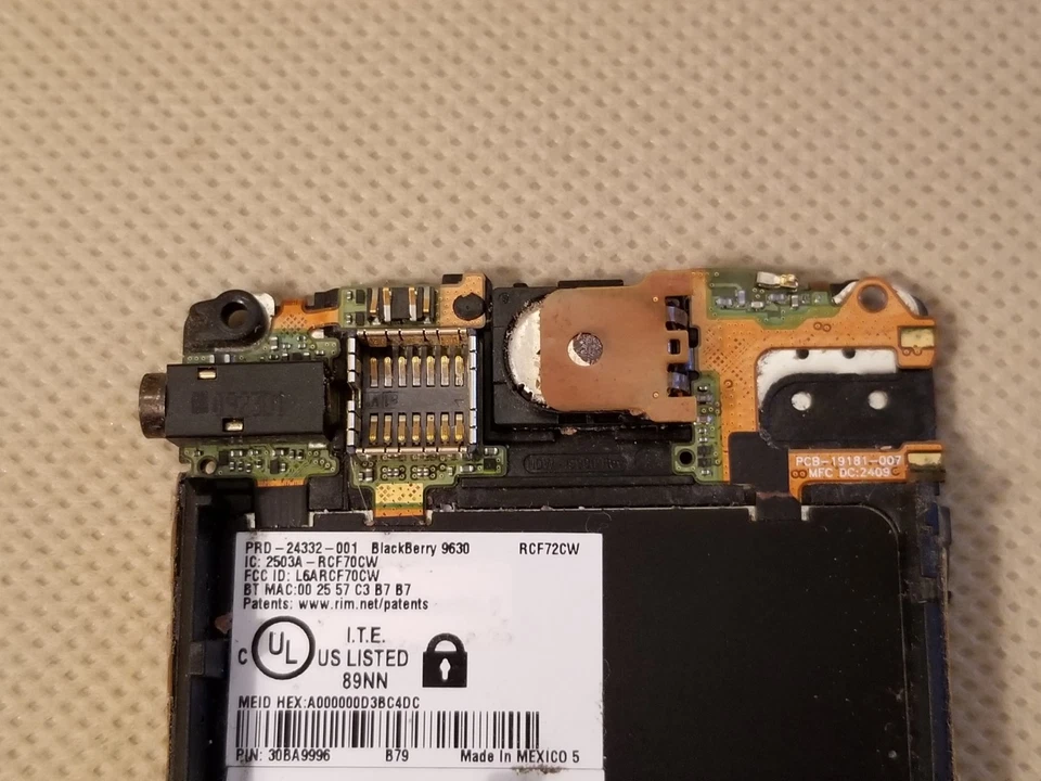 Blackberry Placa Media Botón Lateral Antena Teclado Flex Cable TOUR 9630 BOLD 9650 Foto 4 de 4