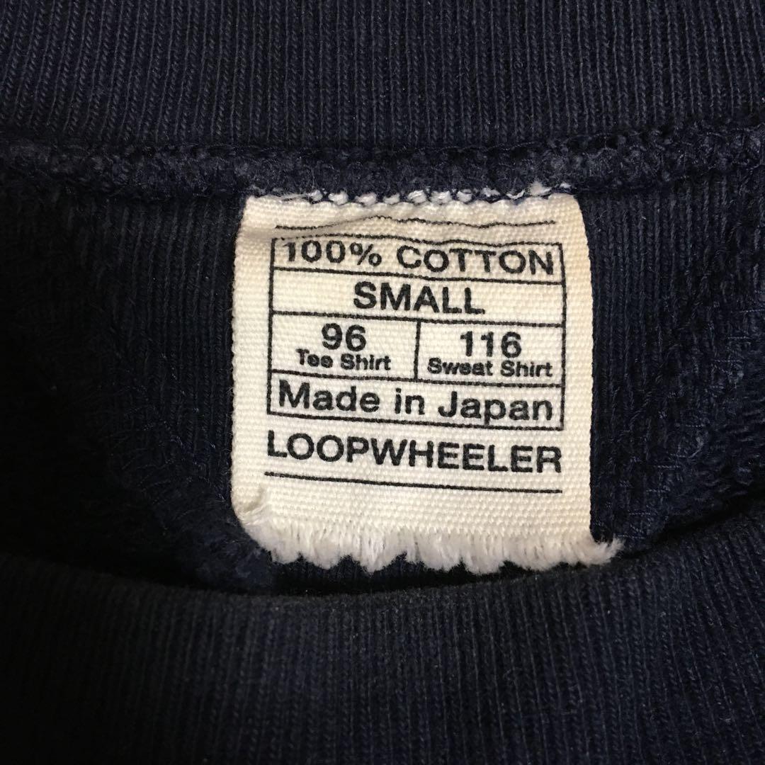 【LW01】LOOPWHEELER スウェット Loopwheeler LW01 Sweatshirt Navy Cotton Size S Used From