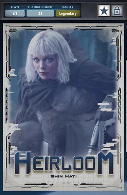 Topps Star Wars Card Trader 2024 Hierloom Shin Hati Chrome Black Legendary 25cc