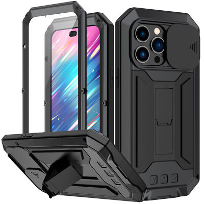 For iPhone 17 16 15 14 13 Pro Max Shockproof Aluminum Gorilla Glass Metal Cover