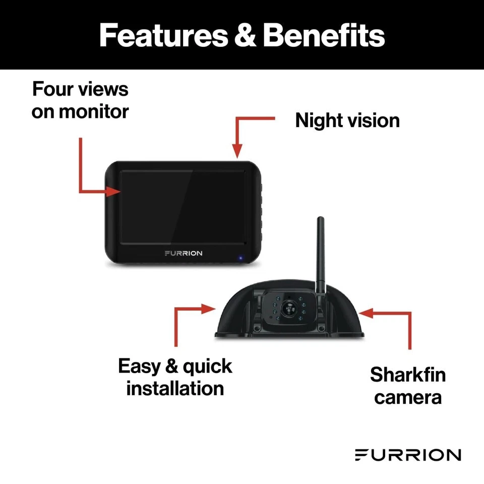Furrion Vision S Wireless RV Backup Camera System with 4.3" Monitor FOS43TASF - Image 2 of 4