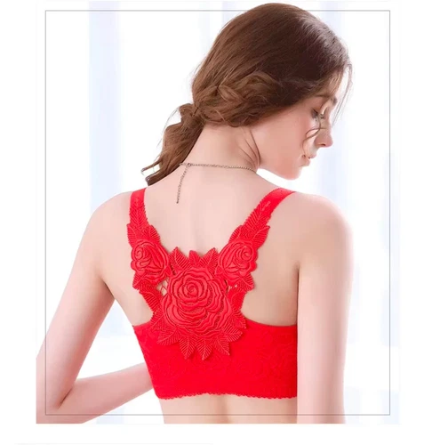 Floral Secrets Comfort Rose Flower Push Up Bra New Wireless Lace Lift GREY 38C - Picture 7 of 16