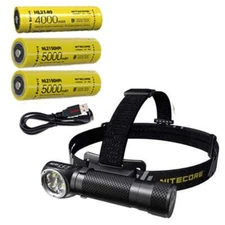 Combo: Nitecore HC35 Rechargeable LED Headlamp -2700Lm w/2x NL2150HPR & NL2140 B