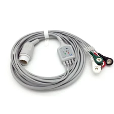For HP Philips M1735A Patient 5Lead ECG EKG Cable 8 pin AHA Snap, Medical TPU 3m