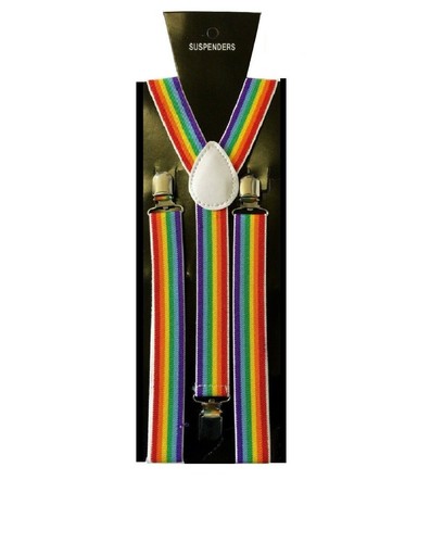 ADJUSTABLE BRACES MENS WOMENS UNISEX TROUSER ELASTIC Y-BACK SUSPENDERS CLIPON - Picture 12 of 13
