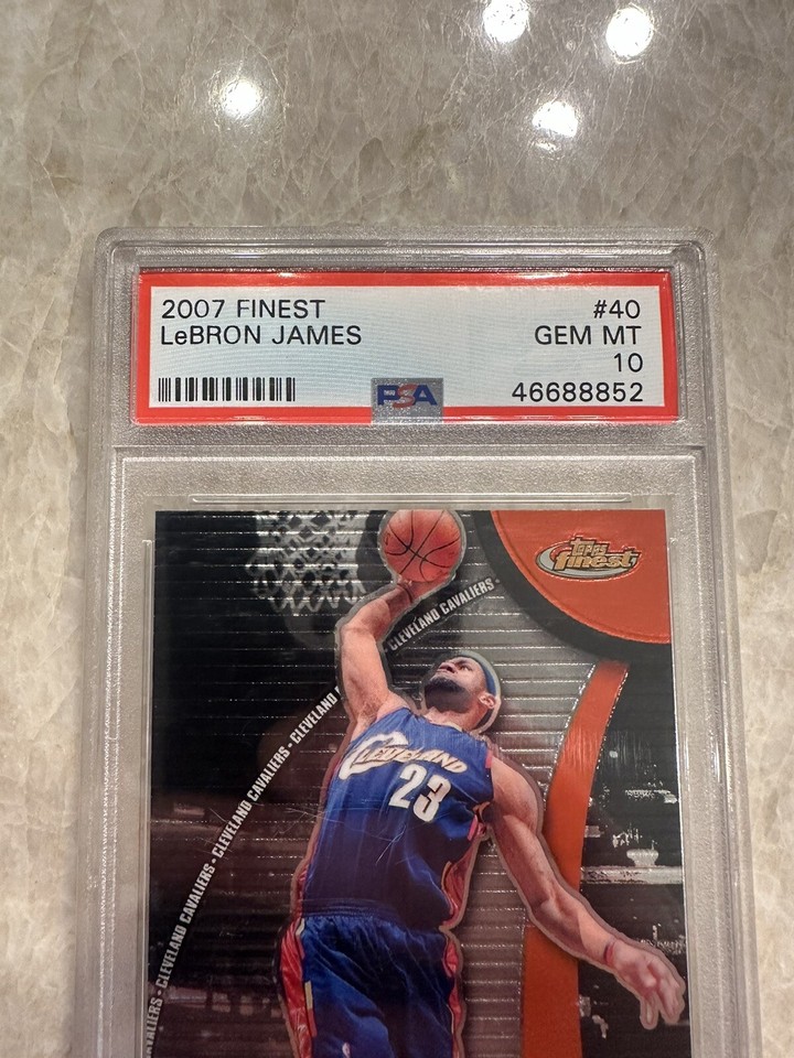 2007 Topps Finest LEBRON JAMES Cleveland Cavaliers Card 40 Gem Mint