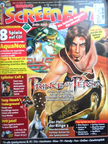 BRAVO SCREENFUN 12- 2003 Prince of Persia Herr der Ringe Splinter Cell May Payne - Zdjęcie 1 z 18