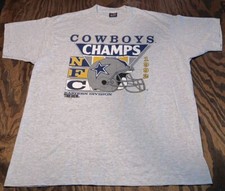 Vintage 1992 Dallas Cowboys Super Bowl Champion T-Shirt Eastern Division Trench