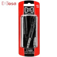 Hosa YPP-308 Female 1/4 in TRSF to Dual 1/4 in TRS Stereo Splitter Y Cable