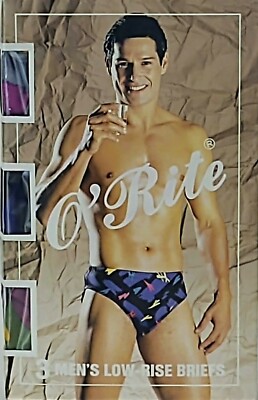 New Vintage 3 pack O' Rite Men's Low Rise Fashion Active Briefs Size Large NOS