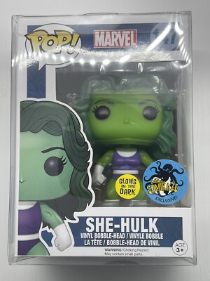 Funko Pop! Marvel She-Hulk Glow in The Dark Comikaze Exclusive #147 w/ Protector