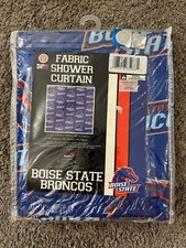 Boise State Broncos Shower Curtain 72x72 Blue Orange College Sports