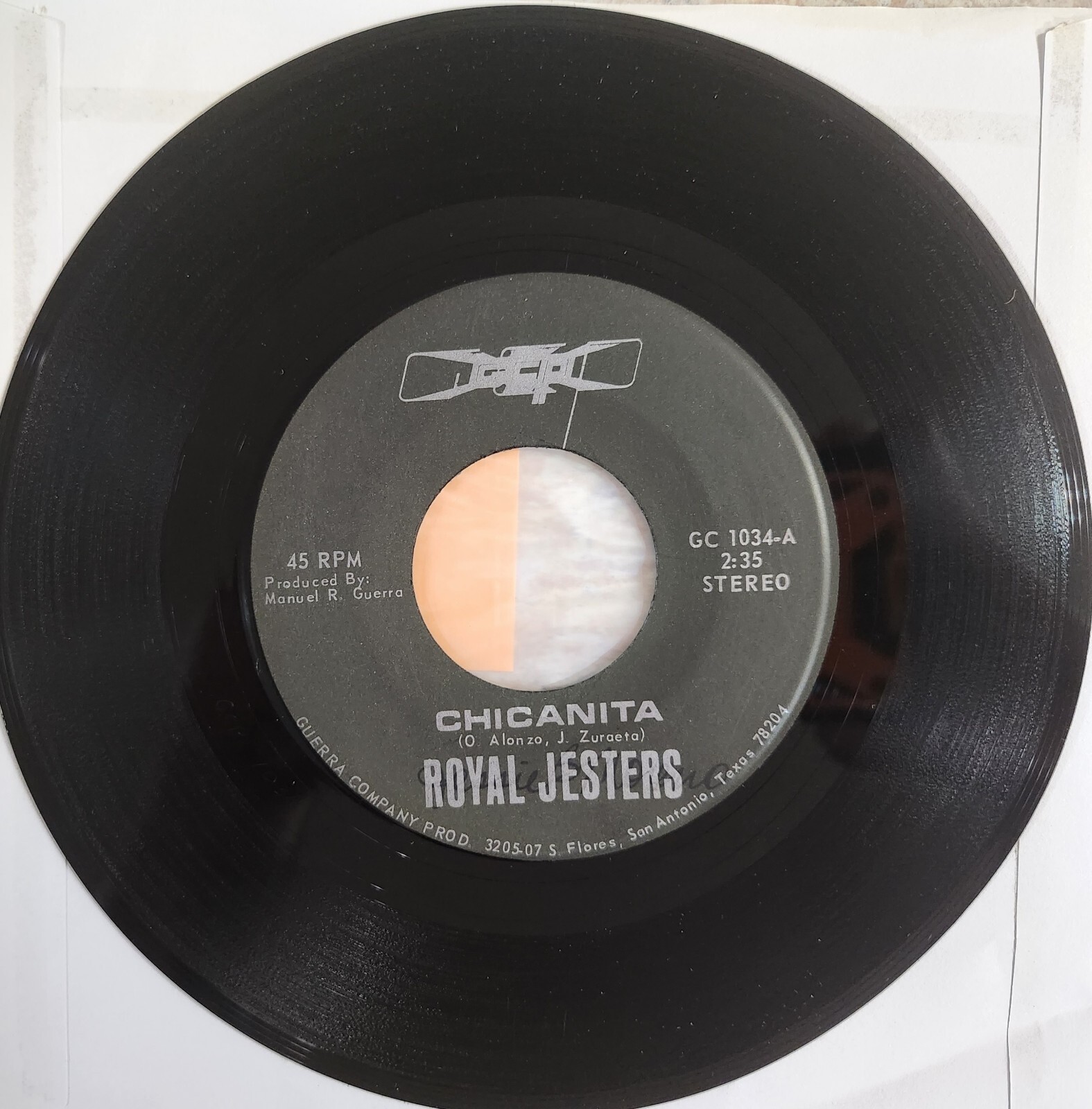Royal Jesters Todo Es Chicanita/Yo Tengo Un Amor Vinyl 45 GCP Records
