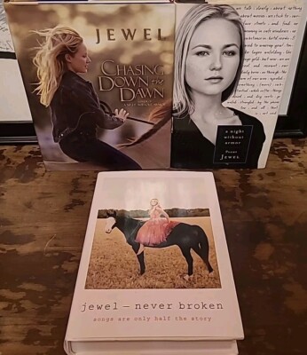 3 JEWEL Chasing Down Dawn Night Without Armor Poem NEVER BROKEN Songs HCDJ Books