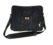 HP Invent Black Laptop Multi Pocket Briefcase Bag w/ Shoulder Strap