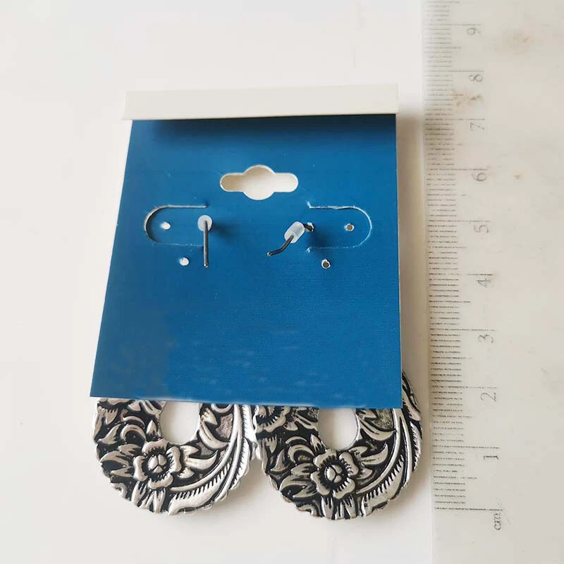 Lucky Brand Reversed Teardrop Drop Earrings Retro Women Party Vacation Jewelry - Image 3 of 3